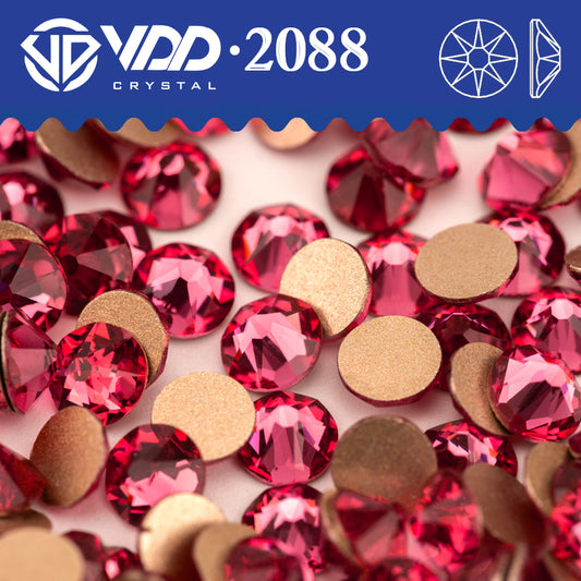 VDD 041	Rose SS16-SS30 High Quality AAAAA 2088 8 Big 8 Small Rhinestone Flatback Glitter Stone Crafts Nail Art Accessories