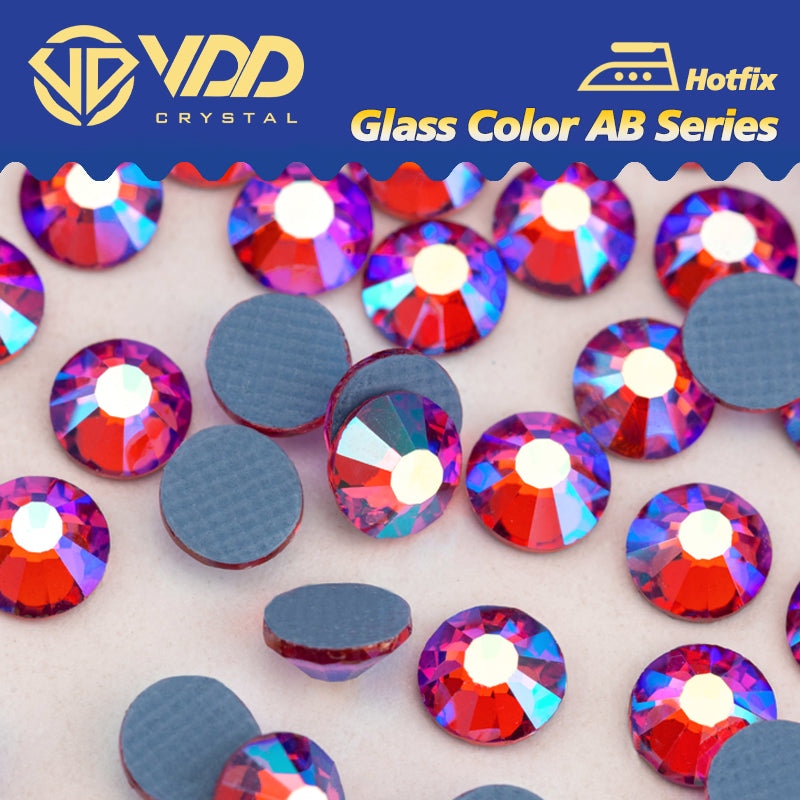 VDD 099 Rose AB Ocean Series High Quality  Hot-Fix Glass Crystal Rhinestones Flatback Strass Stones