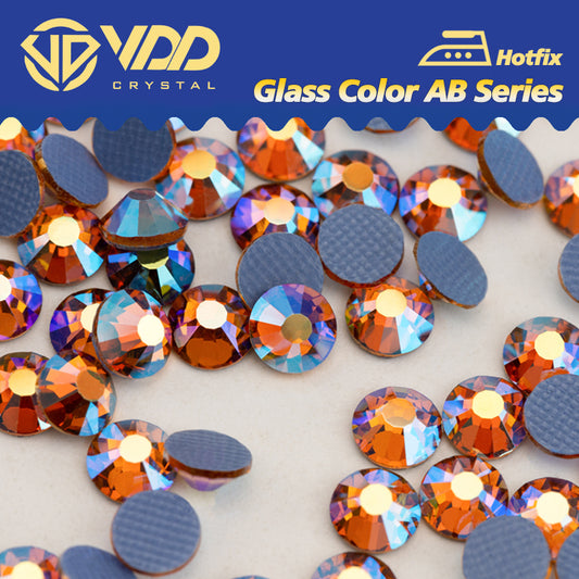 VDD  079 Topaz AB Ocean Series High Quality  Hot-Fix Glass Crystal Rhinestones Flatback Strass Stones