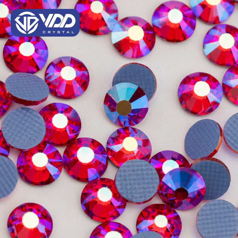 VDD  072 Siam AB  Ocean Series High Quality  Hot-Fix Glass Crystal Rhinestones Flatback Strass Stones