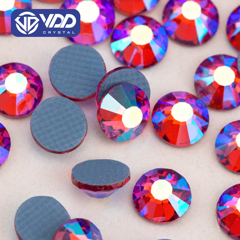 VDD 099 Rose AB Ocean Series High Quality  Hot-Fix Glass Crystal Rhinestones Flatback Strass Stones