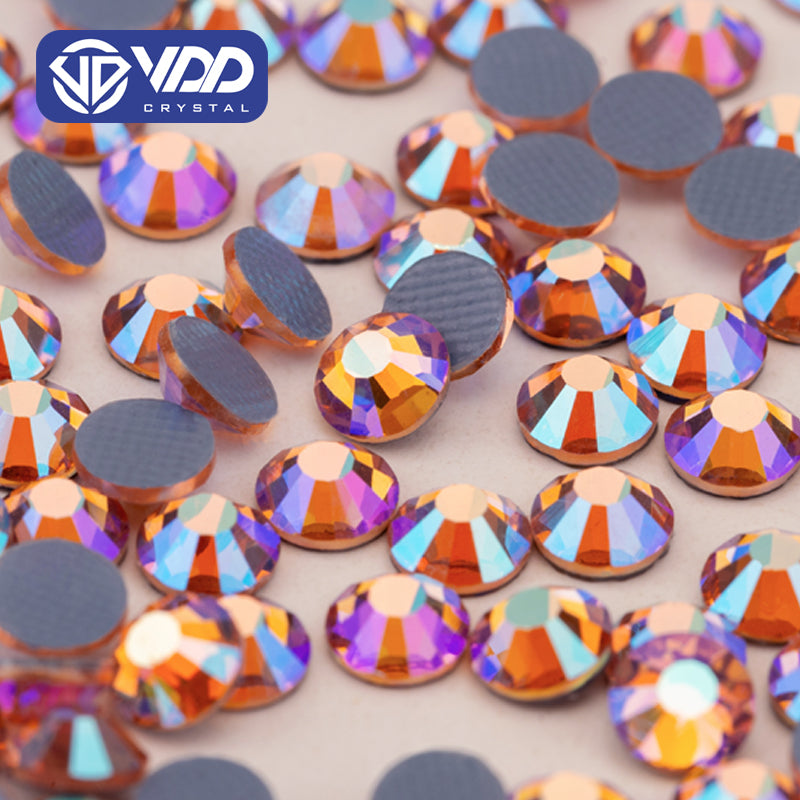 VDD 094 Lt.Peach AB Ocean Series High Quality  Hot-Fix Glass Crystal Rhinestones Flatback Strass Stones