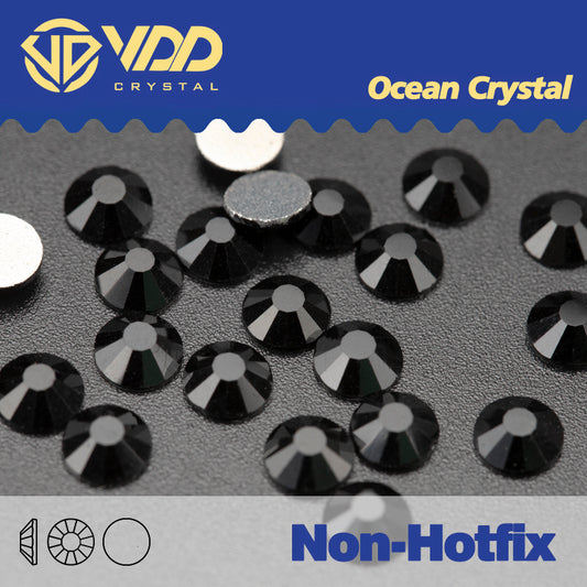 VDD 002 Jet  Ocean Series High Quality Non-hotfix Glass Crystal Rhinestones Flatback Strass Stones