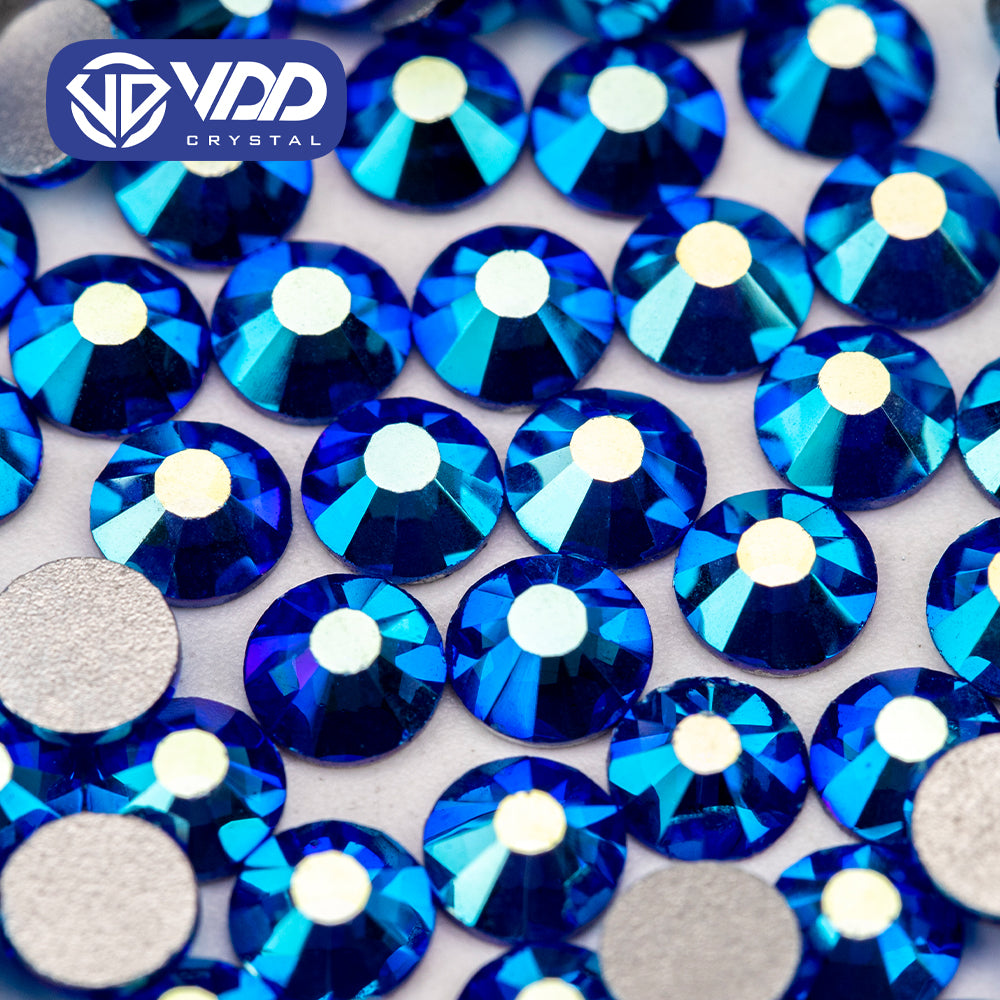 VDD  074 Sapphire AB  Ocean Series High Quality Non-hotfix Glass Crystal Rhinestones Flatback Strass Stones