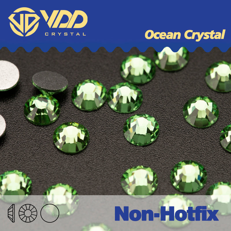 VDD 019 Peridot  Ocean Series High Quality Non-hotfix Glass Crystal Rhinestones Flatback Strass Stones