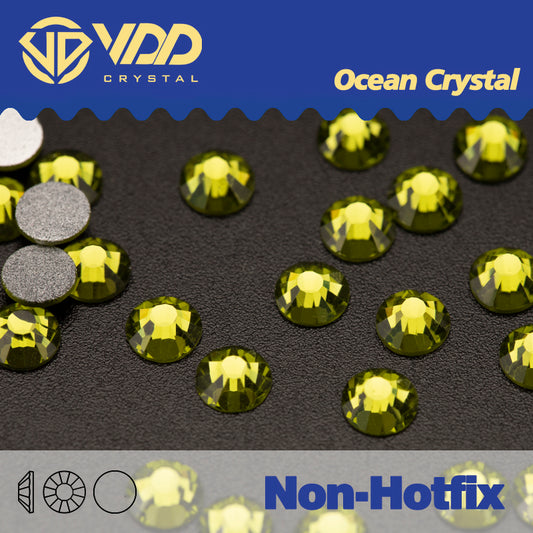 VDD 021 Olivine Ocean Series High Quality Non-hotfix Glass Crystal Rhinestones Flatback Strass Stones