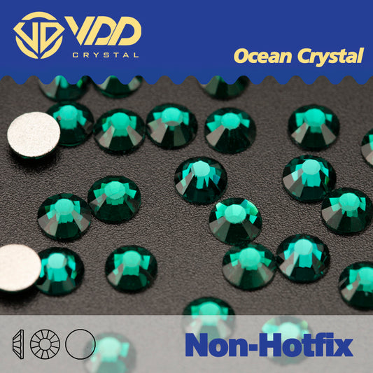 VDD 022 Emerald Ocean Series High Quality Non-hotfix Glass Crystal Rhinestones Flatback Strass Stones