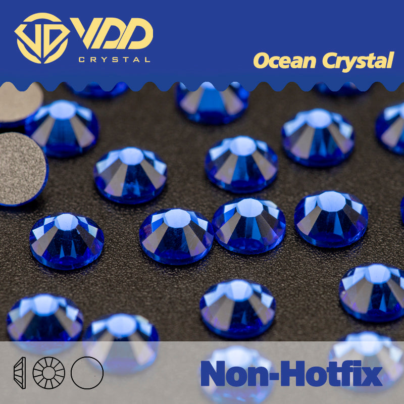 VDD 030 Sapphire  Ocean Series High Quality Non-hotfix Glass Crystal Rhinestones Flatback Strass Stones