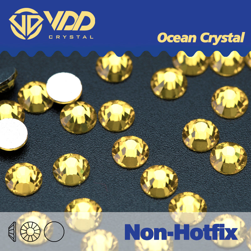 VDD 005 Citrine Ocean Series High Quality Non-hotfix Glass Crystal Rhinestones Flatback Strass Stones