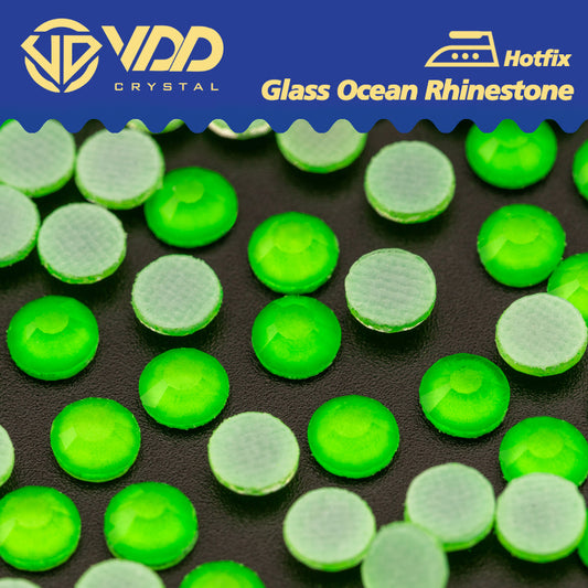 VDD 281	M Green Ocean Series High Quality  Hot-Fix Glass Crystal Rhinestones Flatback Strass Stones