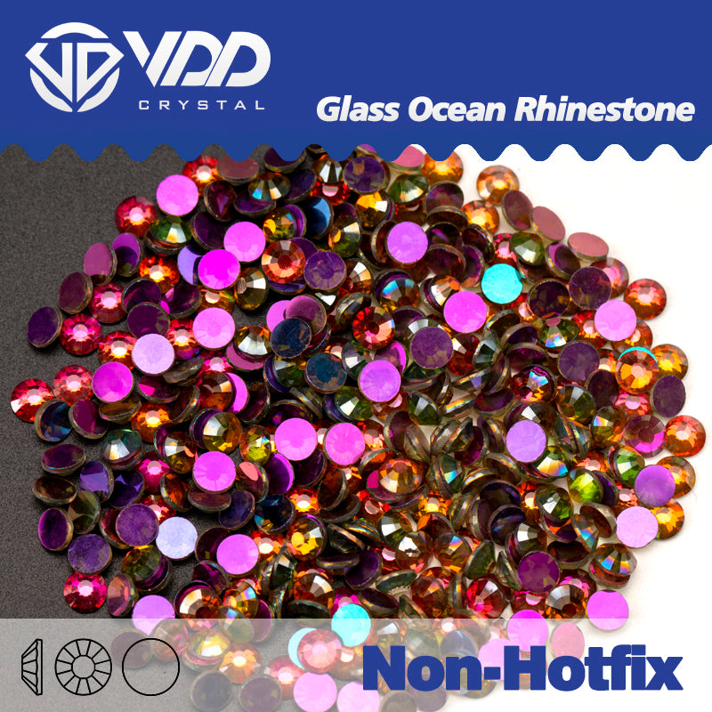 VDD 152 Rose Shine Ocean Series High Quality Non-hotfix Glass Crystal Rhinestones Flatback Strass Stones