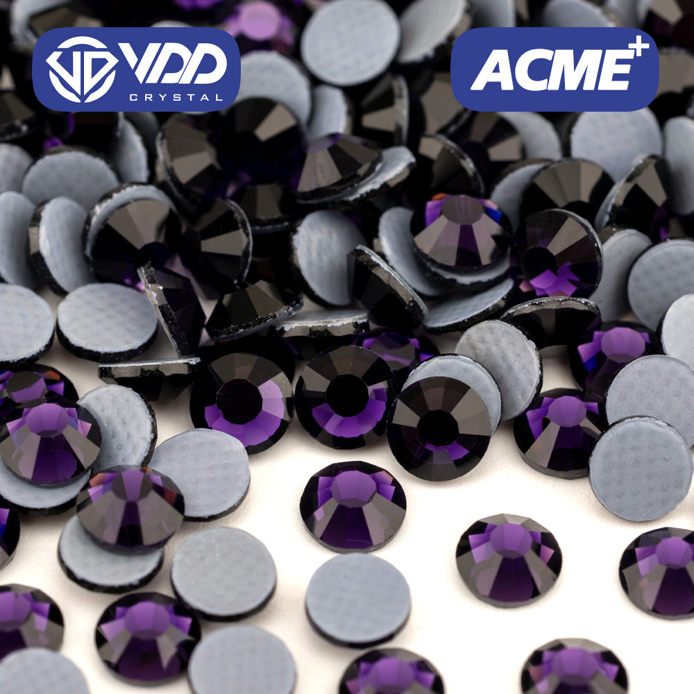 VDD 052 Eggplant  ACME+Series AAAAA Top Quality Hot-Fix Glass Crystal Rhinestones Flatback Strass Stones