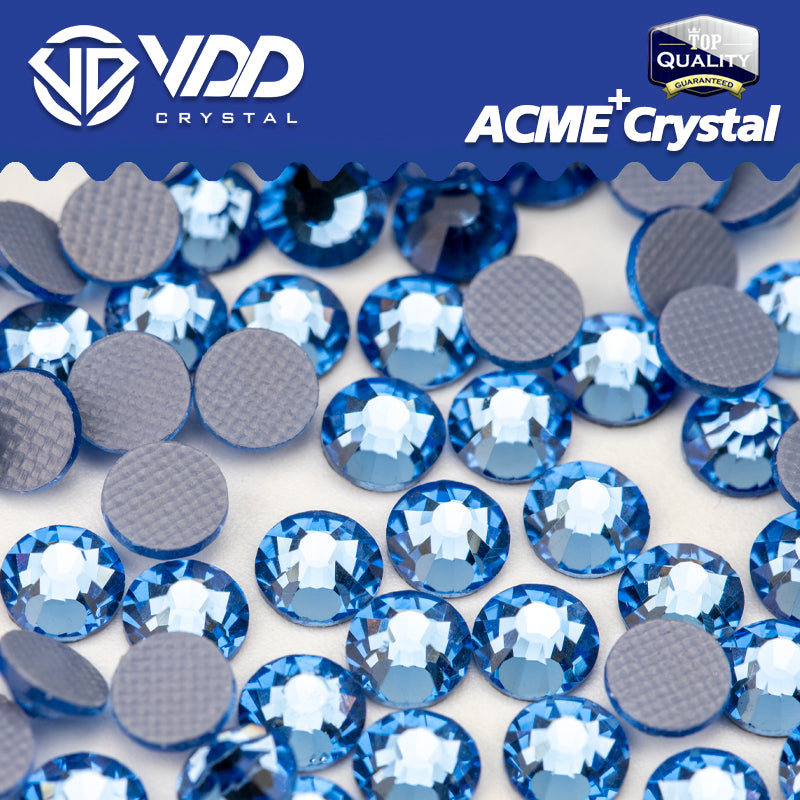 VDD 028 Lt.Sapphire ACME+Series AAAAA Top Quality Hot-Fix Glass Crystal Rhinestones Flatback Strass Stones