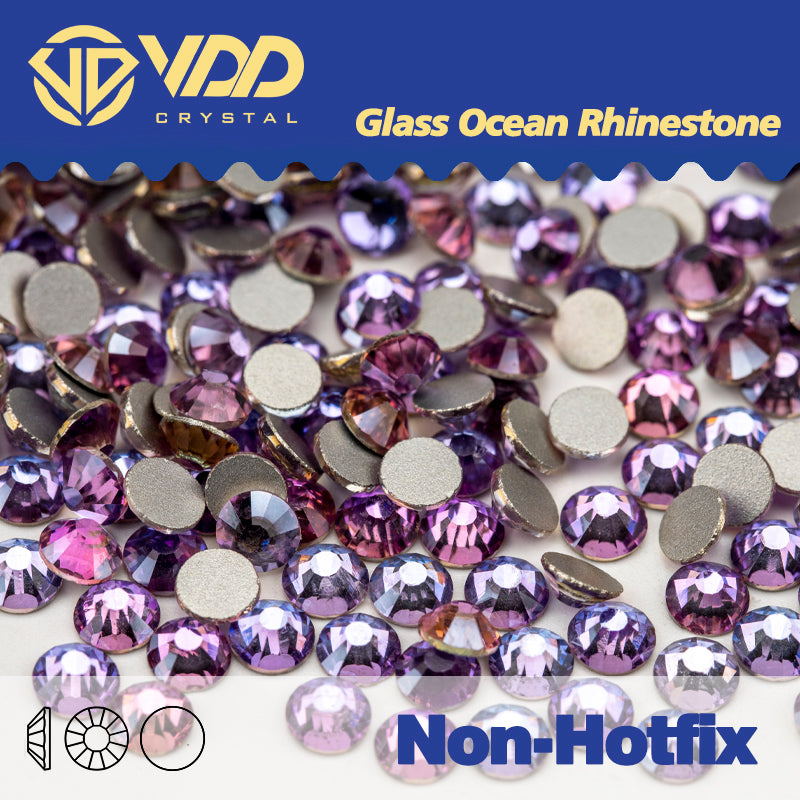 VDD 037 Angel Violet  Ocean Series High Quality Non-hotfix Glass Crystal Rhinestones Flatback Strass Stones