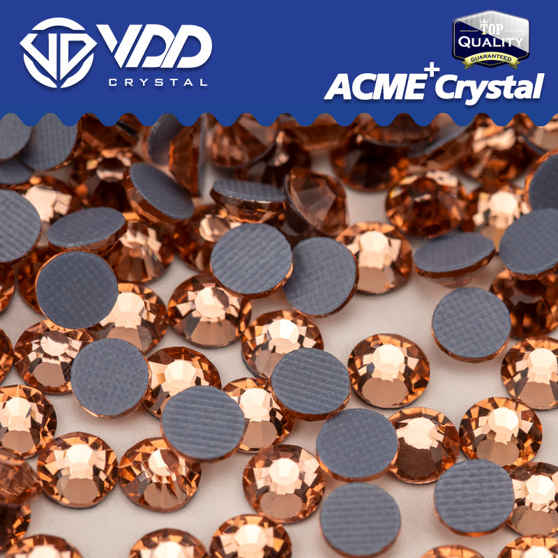 VDD 010 Light Peach  ACME+Series AAAAA Top Quality Hot-Fix Glass Crystal Rhinestones Flatback Strass Stones