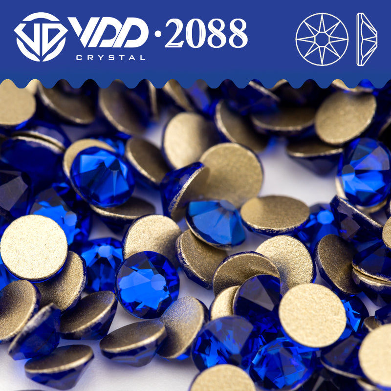 VDD 030 Sapphire SS16-SS30 High Quality AAAAA 2088 8 Big 8 Small Rhinestone Flatback Glitter Stone Crafts Nail Art Accessories