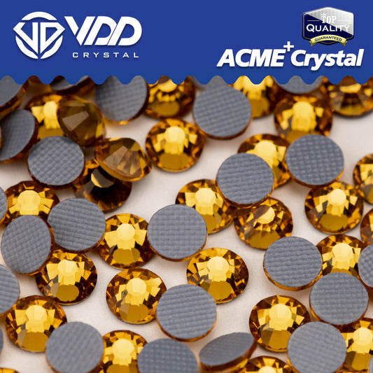 VDD 006 Topaz ACME+Series AAAAA Top Quality Hot-Fix Glass Crystal Rhinestones Flatback Strass Stones