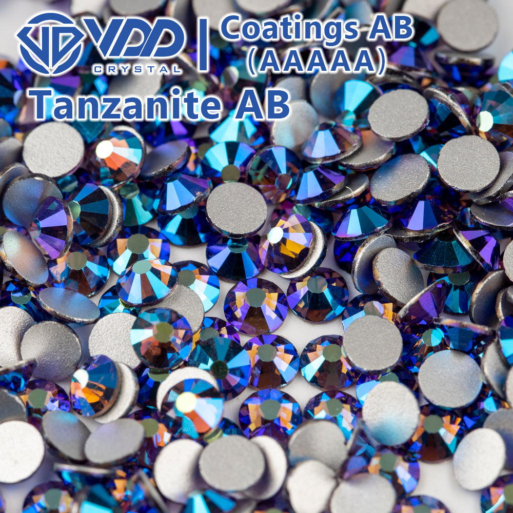 VDD 098 Tanzanite AB Ocean Series High Quality Non-hotfix Glass Crystal Rhinestones Flatback Strass Stones