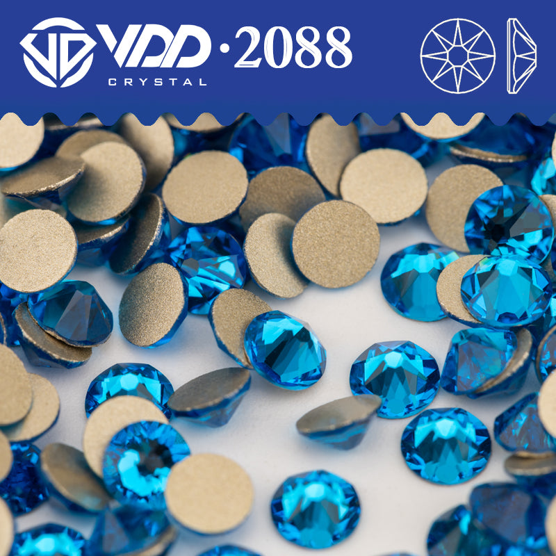 VDD 029 Capri Blue SS16-SS30 High Quality AAAAA 2088 8 Big 8 Small Rhinestone Flatback Glitter Stone Crafts Nail Art Accessories