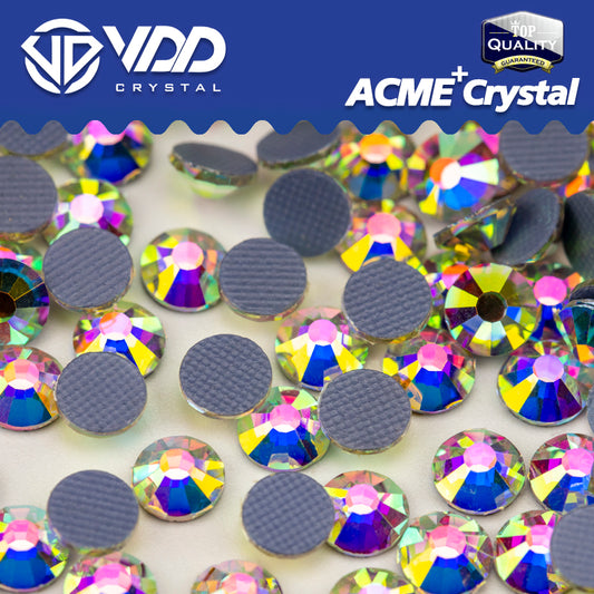 VDD 055 Crystal AB ACME+Series AAAAA Top Quality Hot-Fix Glass Crystal Rhinestones Flatback Strass Stones