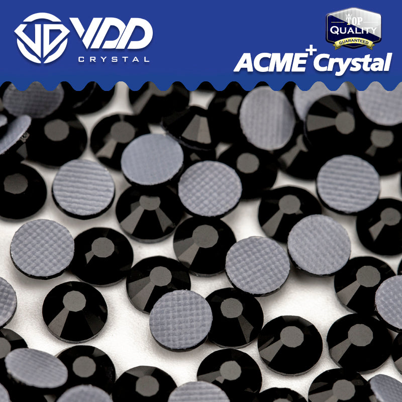 VDD 002 Jet ACME+Series AAAAA Top Quality Hot-Fix Glass Crystal Rhinestones Flatback Strass Stones