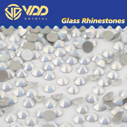 VDD 450 White-Glaze Ocean Series High Quality Non-hotfix Glass Crystal Rhinestones Flatback Strass Stones