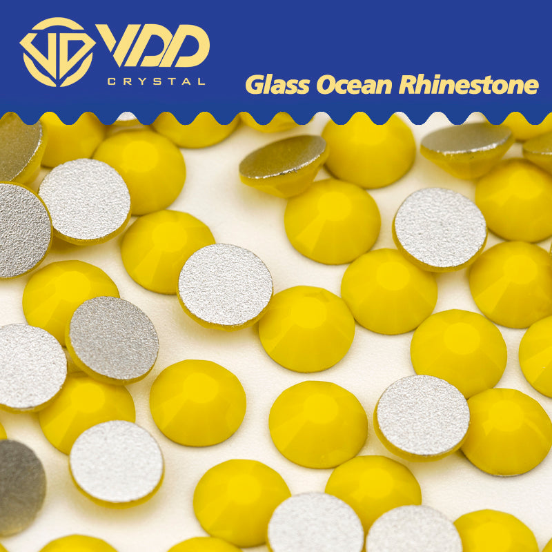 VDD 049 Chalk Yellow  Ocean Series High Quality Non-hotfix Glass Crystal Rhinestones Flatback Strass Stones