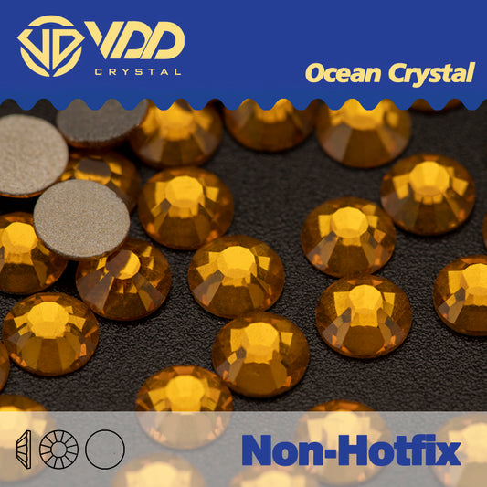 VDD 006 Topaz Ocean Series High Quality Non-hotfix Glass Crystal Rhinestones Flatback Strass Stones