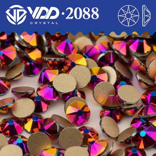 VDD 173 Metal Rose Mauve SS16-SS30 High Quality AAAAA 2088 8 Big 8 Small Rhinestone Flatback Glitter Stone Crafts Nail Art Accessories