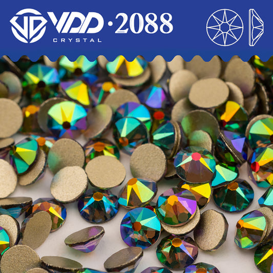 VDD 174 Metal Fancy Green SS16-SS30 High Quality AAAAA 2088 8 Big 8 Small Rhinestone Flatback Glitter Stone Crafts Nail Art Accessories