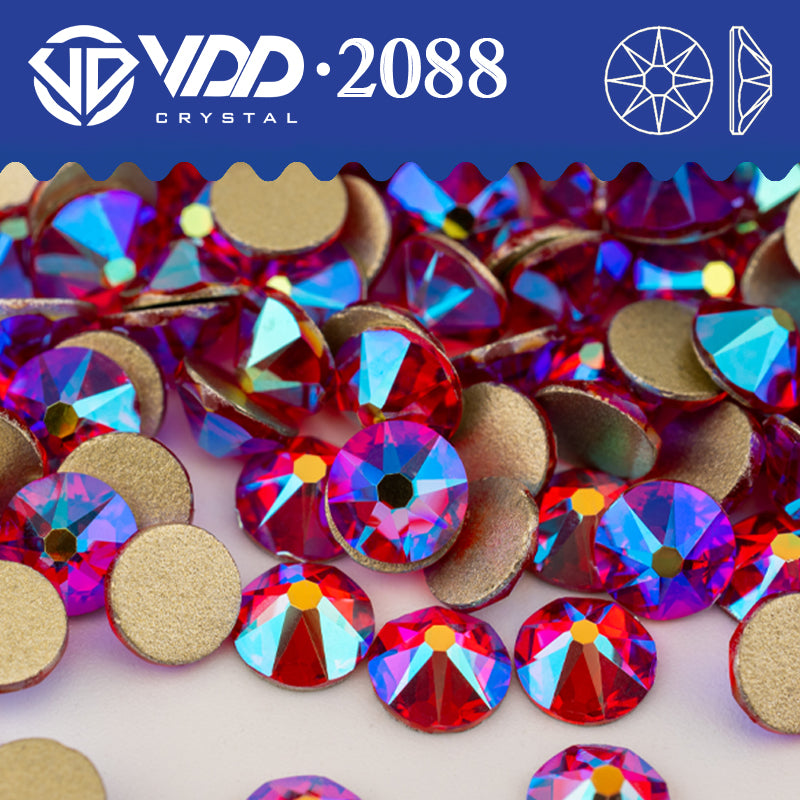 VDD 072	Siam AB SS16-SS30 High Quality AAAAA 2088 8 Big 8 Small Rhinestone Flatback Glitter Stone Crafts Nail Art Accessories