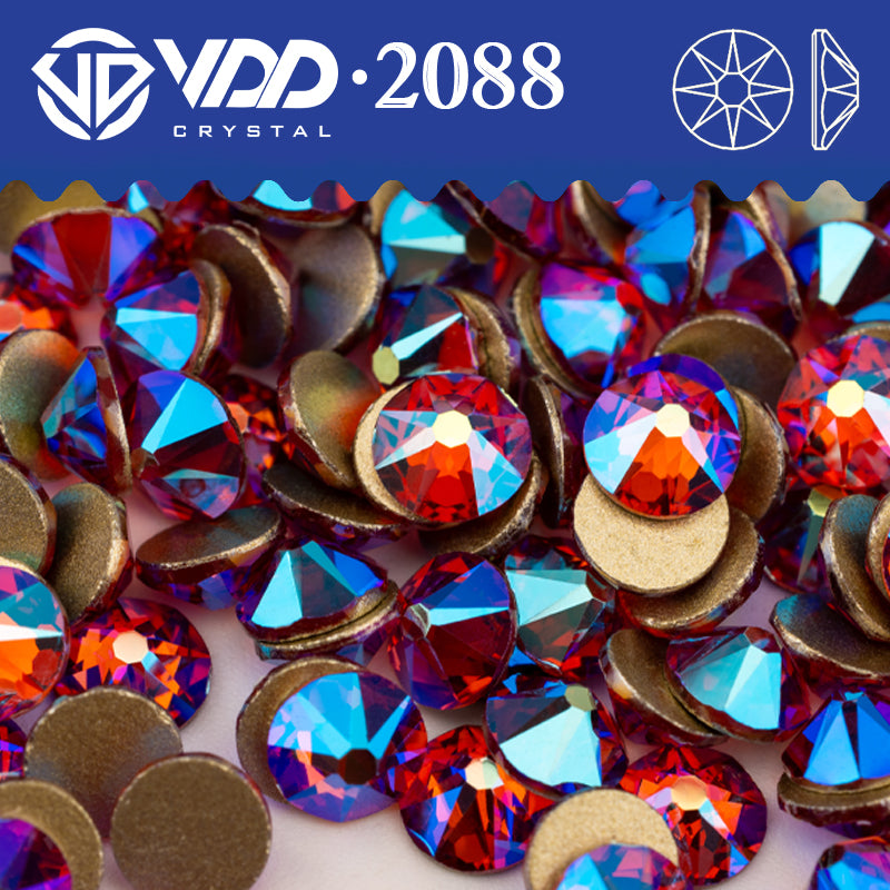 VDD 099 Rose AB SS16-SS30 High Quality AAAAA 2088 8 Big 8 Small Rhinestone Flatback Glitter Stone Crafts Nail Art Accessories