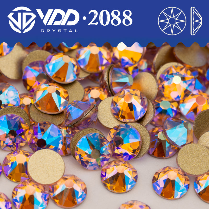 VDD 078 Light Rose AB SS16-SS30 High Quality AAAAA 2088 8 Big 8 Small Rhinestone Flatback Glitter Stone Crafts Nail Art Accessories