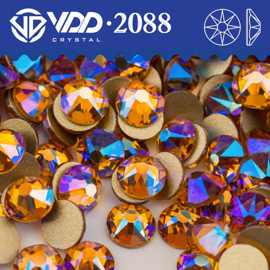 VDD 079	Topaz AB SS16-SS30 High Quality AAAAA 2088 8 Big 8 Small Rhinestone Flatback Glitter Stone Crafts Nail Art Accessories