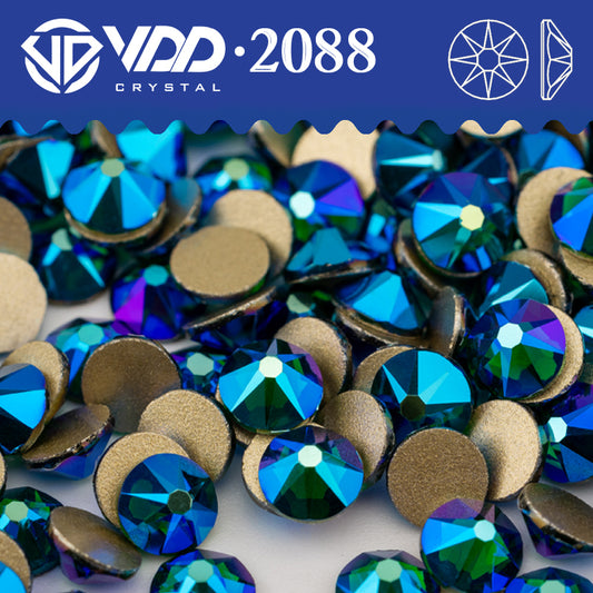 VDD 100	Emerald AB SS16-SS30 High Quality AAAAA 2088 8 Big 8 Small Rhinestone Flatback Glitter Stone Crafts Nail Art Accessories