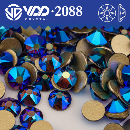 VDD 098 Tanzanite AB SS16-SS30 High Quality AAAAA 2088 8 Big 8 Small Rhinestone Flatback Glitter Stone Crafts Nail Art Accessories