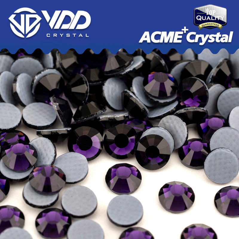 VDD 052 Eggplant  ACME+Series AAAAA Top Quality Hot-Fix Glass Crystal Rhinestones Flatback Strass Stones