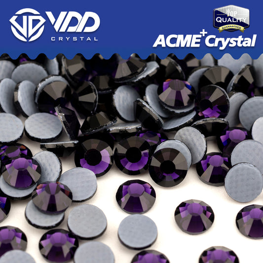 VDD 052 Eggplant  ACME+Series AAAAA Top Quality Hot-Fix Glass Crystal Rhinestones Flatback Strass Stones