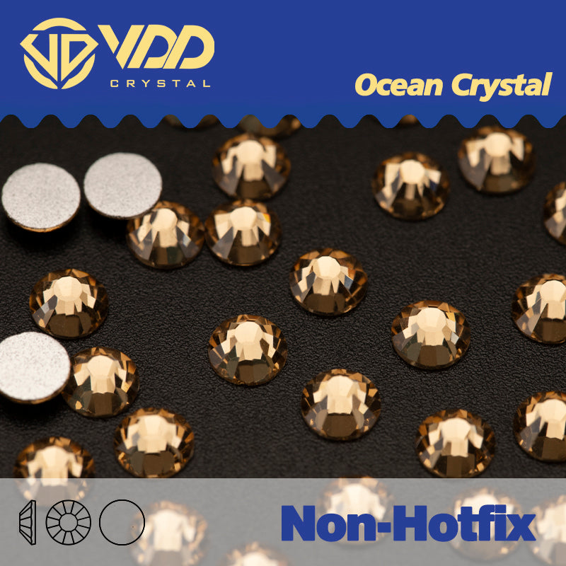 VDD 007 Lt.Co.Topaz Ocean Series High Quality Non-hotfix Glass Crystal Rhinestones Flatback Strass Stones