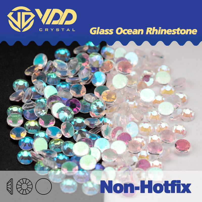 VDD 150 Shining Aurora  Ocean Series High Quality Non-hotfix Glass Crystal Rhinestones Flatback Strass Stones