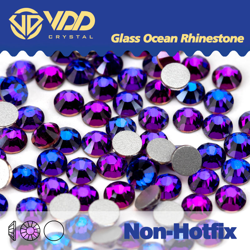 VDD 036 Purple Velvet  Ocean Series High Quality Non-hotfix Glass Crystal Rhinestones Flatback Strass Stones