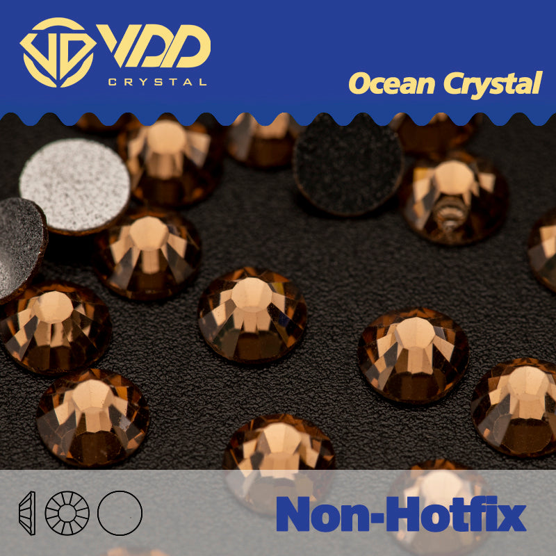 VDD 008 Smoked Topaz Ocean Series High Quality Non-hotfix Glass Crystal Rhinestones Flatback Strass Stones