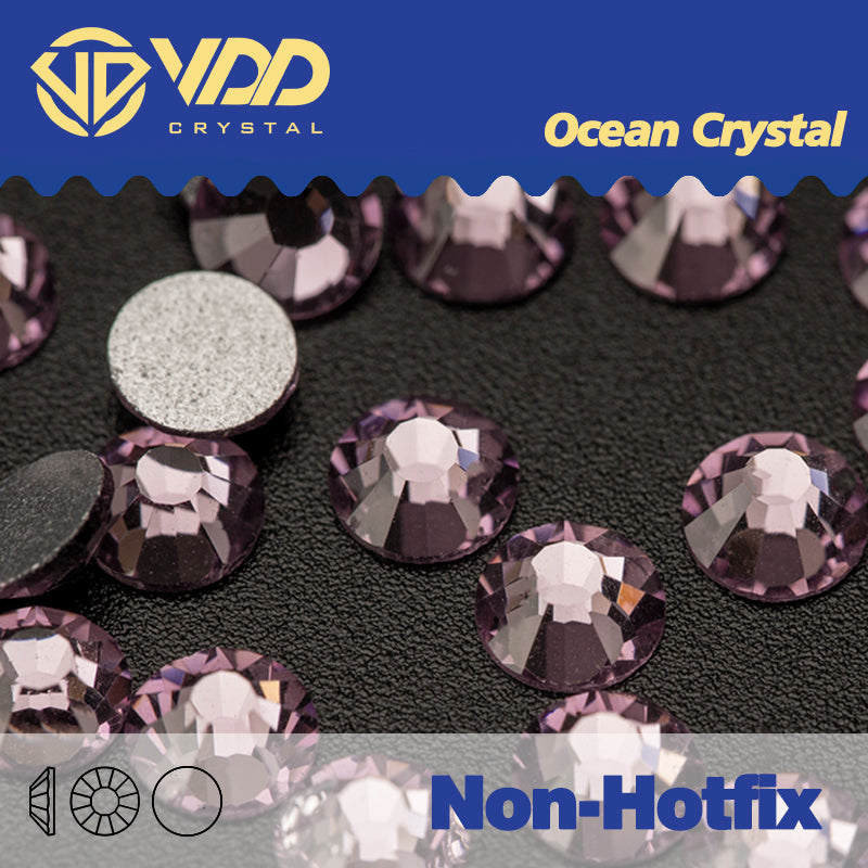 VDD 032 Light Amethyst Ocean Series High Quality Non-hotfix Glass Crystal Rhinestones Flatback Strass Stones