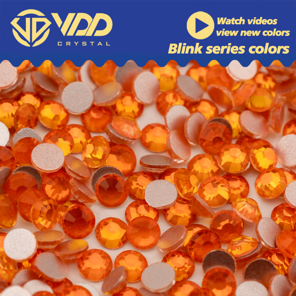 VDD 467 Blink-Orange Ocean  Series High Quality Non-hotfix Glass Crystal Rhinestones Flatback Strass Stones