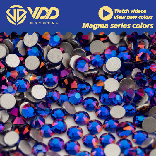 VDD 355 Magma Sapphire Ocean Series High Quality Non-hotfix Glass Crystal Rhinestones Flatback Strass Stones