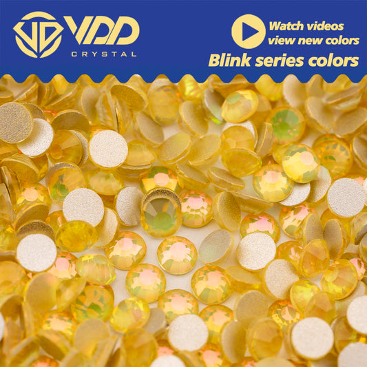 VDD 465 Blink-Maize  Ocean  Series High Quality Non-hotfix Glass Crystal Rhinestones Flatback Strass Stones