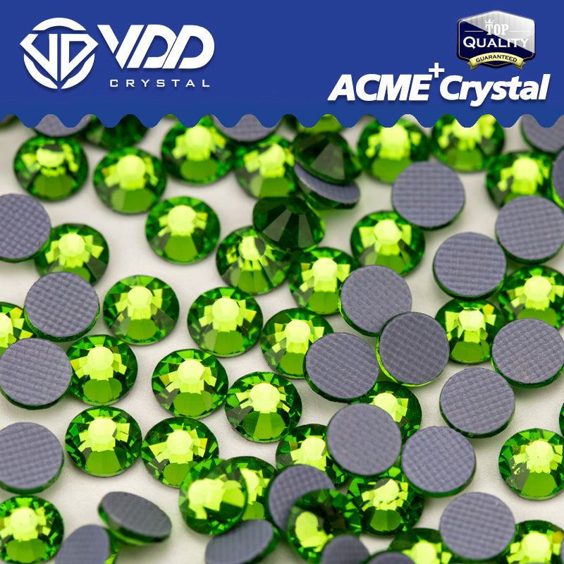 VDD 020 Green ACME+Series AAAAA Top Quality Hot-Fix Glass Crystal Rhinestones Flatback Strass Stones