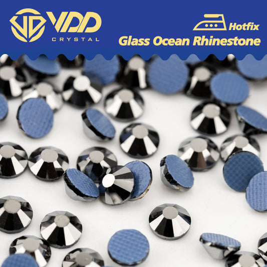 VDD 065 Hematite Ocean Series High Quality  Hot-Fix Glass Crystal Rhinestones Flatback Strass Stones