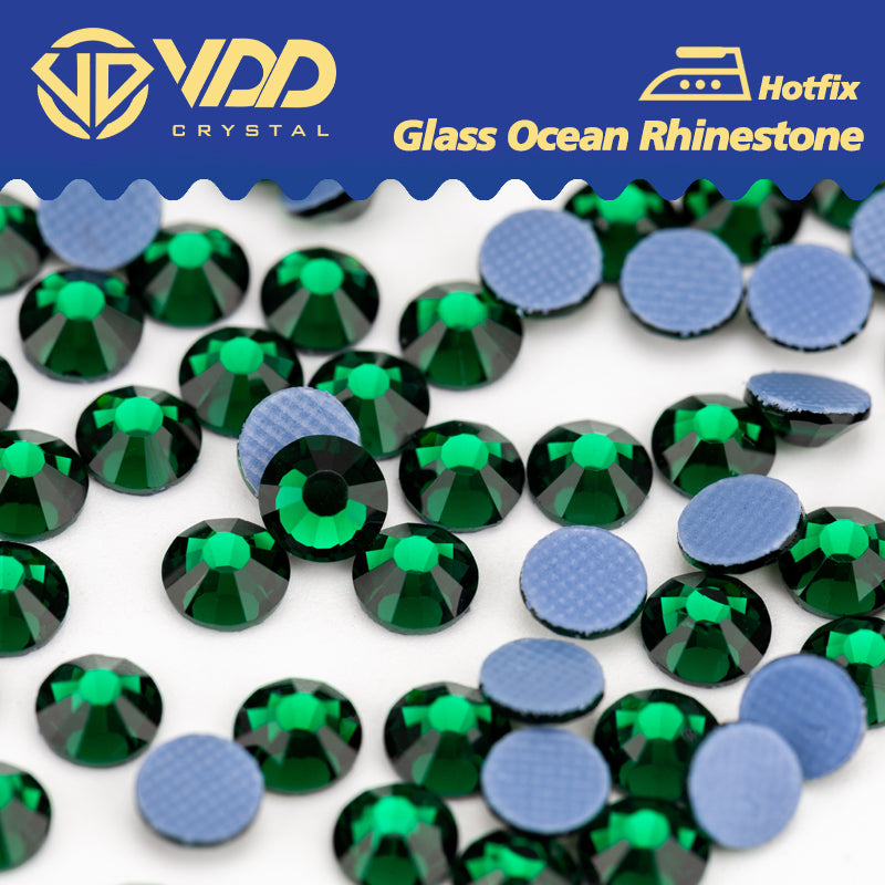 VDD 022 Emerald  Ocean Series High Quality  Hot-Fix Glass Crystal Rhinestones Flatback Strass Stones