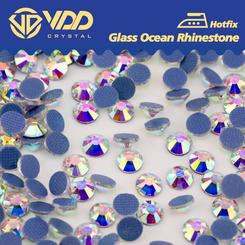 VDD 055 Crystal AB Ocean Series High Quality  Hot-Fix Glass Crystal Rhinestones Flatback Strass Stones